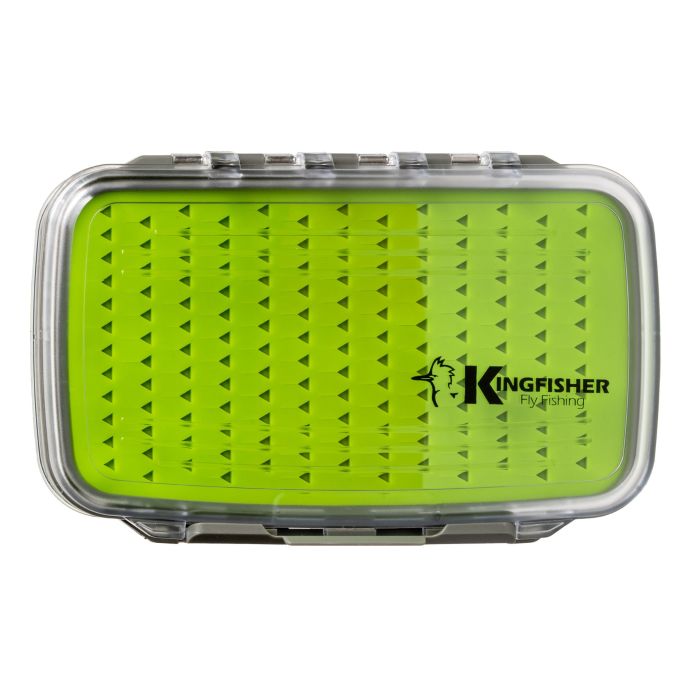 Kingfisher Fly Fishing Waterproof Double Sided Fly Box - Silicone Pads