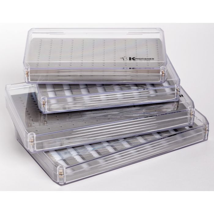Kingfisher Fly Fishing Transparent Fly Box with Magnet Closure 