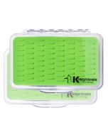 Kingfisher Fly Fishing Super Slim Silicone Fly Box - 2 Pack