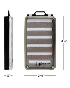 Kingfisher Fly Fishing Slim Magnetic Closure Fly Box