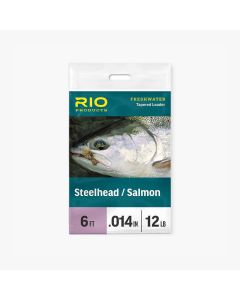 Rio Fly Fishing Salmon/Steelhead 9' Leader, Glacier Green - 3pk