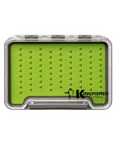 Kingfisher Fly Fishing Slim Waterproof Fly Box With Silicone Insert
